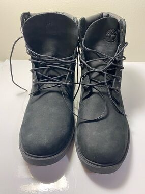 Timberland Black Lace-Up Leather Boots